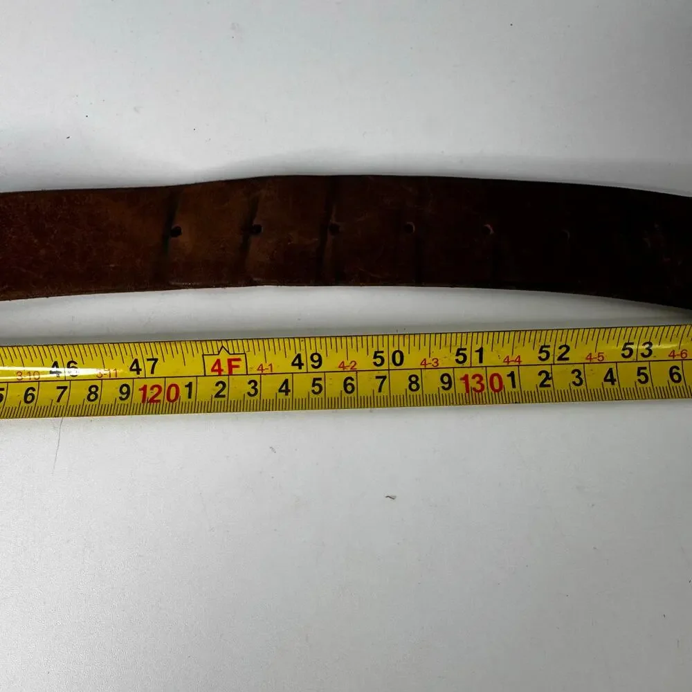 Duluth Trading Co Brown Leather Work Belt - Made in USA - Men's Size 48